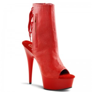 Pleaser Delight-1018 Laarzen Dames Rood | XGQCS-BE