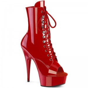 Pleaser Delight-1021 Laarzen Dames Rood | UCKBX-BE