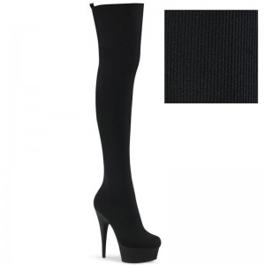 Pleaser Delight-3002-1 Hoge Hakken Dames Zwart | UATYO-BE