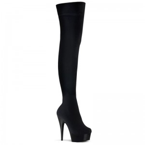 Pleaser Delight-3002 Hoge Hakken Dames Zwart | FVKWS-BE