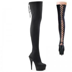 Pleaser Delight-3003 Hoge Hakken Dames Zwart | JWSZM-BE