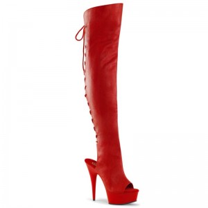 Pleaser Delight-3019 Hoge Hakken Dames Rood | ZFJWA-BE