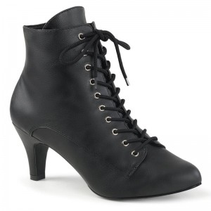 Pleaser Divine-1020 Vegan Leather Laarzen Dames Zwart | HKZQF-BE