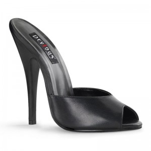 Pleaser Domina-101 Mules Dames Zwart | VKJUS-BE