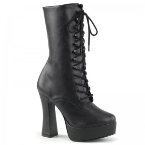 Pleaser Electra-1020 Vegan Leather Laarzen Dames Zwart | JZUFB-BE