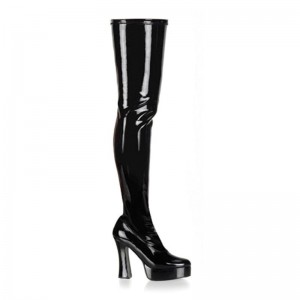 Pleaser Electra-3000Z Hoge Hakken Dames Zwart | PZOXC-BE