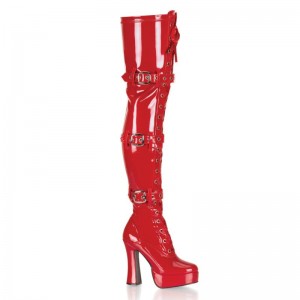 Pleaser Electra-3028 Hoge Hakken Dames Rood | GNZDC-BE