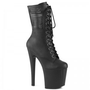 Pleaser Enchant-1040PK Vegan Leather Laarzen Dames Zwart | LVCAY-BE