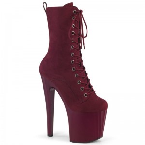 Pleaser Enchant-1040 Laarzen Dames Bordeaux | LHKAZ-BE