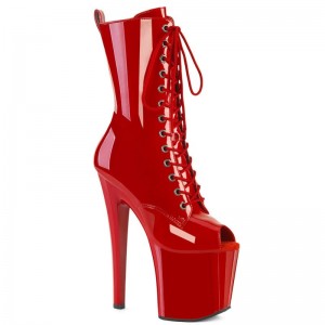 Pleaser Enchant-1041 Laarzen Dames Rood | JVMYK-BE