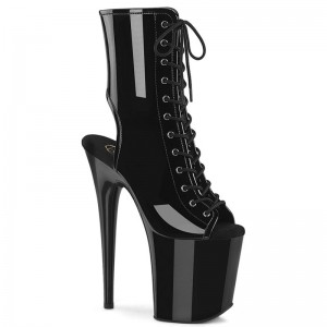Pleaser Flamingo-1016 Laarzen Dames Zwart | YHVMI-BE