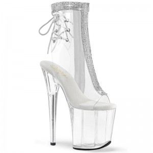 Pleaser Flamingo-1018C-2RS Laarzen Dames Clear | DNFBL-BE