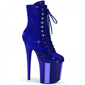 Pleaser Flamingo-1020CHRS Laarzen Dames Blauw | UDPRH-BE
