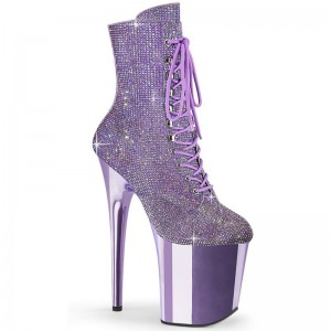 Pleaser Flamingo-1020CHRS Laarzen Dames Paars | HYSTX-BE