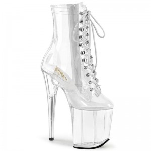 Pleaser Flamingo-1020C Laarzen Dames Clear | TDGBF-BE