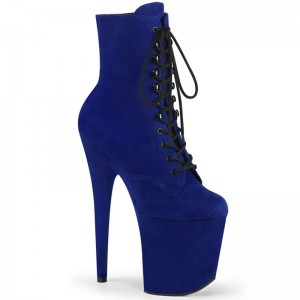 Pleaser Flamingo-1020FS Laarzen Dames Blauw | HVBDP-BE