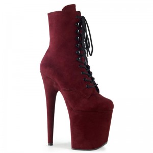 Pleaser Flamingo-1020FS Laarzen Dames Bordeaux | IUBVR-BE