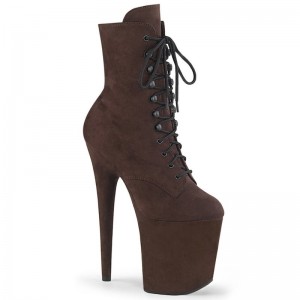 Pleaser Flamingo-1020FS Laarzen Dames Bruin | WIZAO-BE