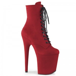 Pleaser Flamingo-1020FS Laarzen Dames Rood | YFJZL-BE