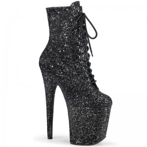 Pleaser Flamingo-1020GWR Laarzen Dames Zwart | JAQNR-BE