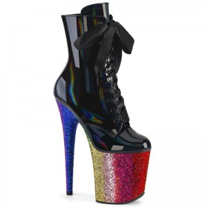 Pleaser Flamingo-1020HG Laarzen Dames Zwart Gekleurd | WOMXA-BE
