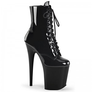 Pleaser Flamingo-1020 Laarzen Dames Zwart | PJEQX-BE