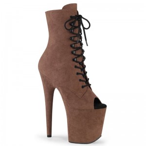 Pleaser Flamingo-1021FS Laarzen Dames Bruin | AQLOG-BE