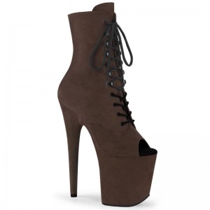 Pleaser Flamingo-1021FS Laarzen Dames Bruin | UILEJ-BE