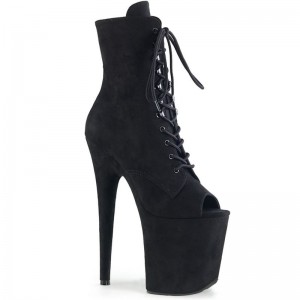Pleaser Flamingo-1021FS Laarzen Dames Zwart | WUPYL-BE