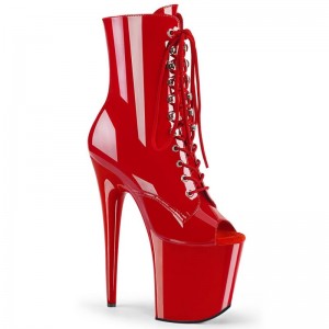 Pleaser Flamingo-1021 Laarzen Dames Rood | FYMGJ-BE