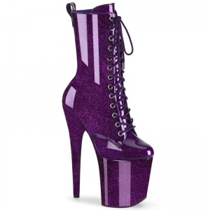 Pleaser Flamingo-1040GP Laarzen Dames Paars | EFTIA-BE