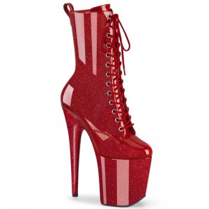 Pleaser Flamingo-1040GP Laarzen Dames Rood | SATGW-BE