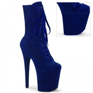 Pleaser Flamingo-1045VEL Laarzen Dames Donkerblauw | VSQXG-BE