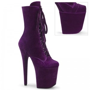 Pleaser Flamingo-1045VEL Laarzen Dames Paars | IVSZO-BE