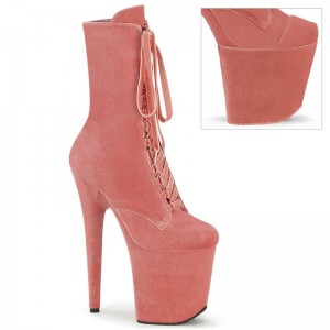 Pleaser Flamingo-1045VEL Laarzen Dames Roze | FLPWI-BE