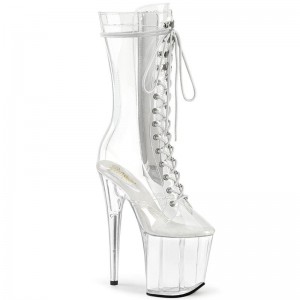 Pleaser Flamingo-1050C Laarzen Dames Clear | ONXYF-BE