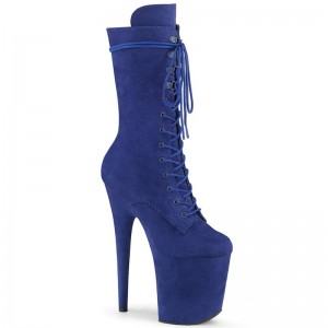 Pleaser Flamingo-1050FS Laarzen Dames Blauw | DJUHN-BE