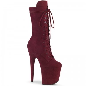 Pleaser Flamingo-1050FS Laarzen Dames Bordeaux | DJKAV-BE