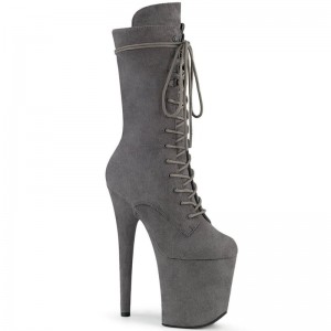 Pleaser Flamingo-1050FS Laarzen Dames Grijs | TFEDB-BE