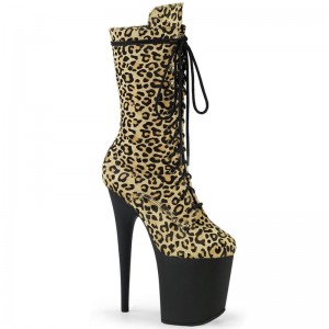 Pleaser Flamingo-1050LP Laarzen Dames Bruin | MTAKJ-BE