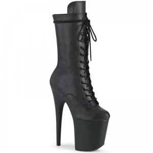 Pleaser Flamingo-1050WR Vegan Leather Laarzen Dames Zwart | SZIGK-BE