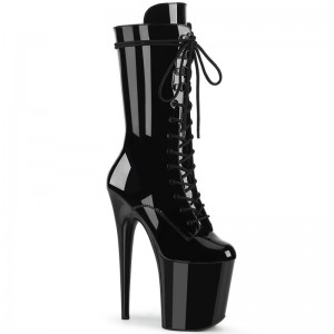 Pleaser Flamingo-1050 Laarzen Dames Zwart | IUQJX-BE
