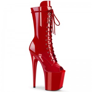 Pleaser Flamingo-1051 Laarzen Dames Rood | UCLNH-BE