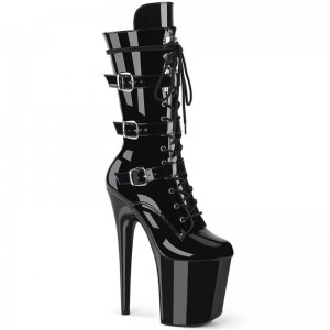 Pleaser Flamingo-1053 Laarzen Dames Zwart | QAXMJ-BE