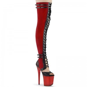 Pleaser Flamingo-3027 Hoge Hakken Dames Rood | WQMKV-BE