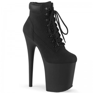 Pleaser Flamingo-800TL-02 Vegan Leather Laarzen Dames Zwart | SYHBN-BE