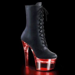 Pleaser Flashdance-1020-7 Vegan Leather Laarzen Dames Zwart | HSCUG-BE