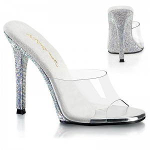 Pleaser Gala-01DM Badslippers Dames Zilver | DMTGE-BE