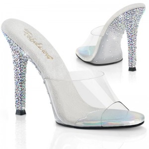 Pleaser Gala-01DSP Badslippers Dames Zilver | KSIMC-BE
