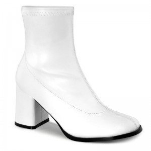 Pleaser Gogo-150 Vegan Leather Laarzen Dames Wit | BCXKE-BE